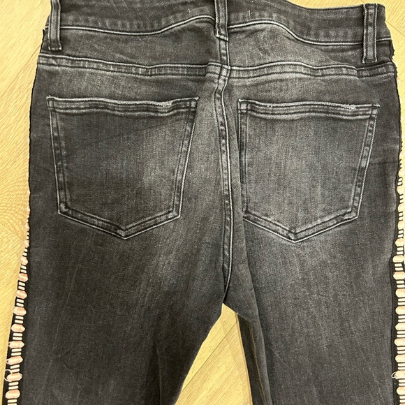 Zara black denim with pink ribbon sides - Picture 4 of 5